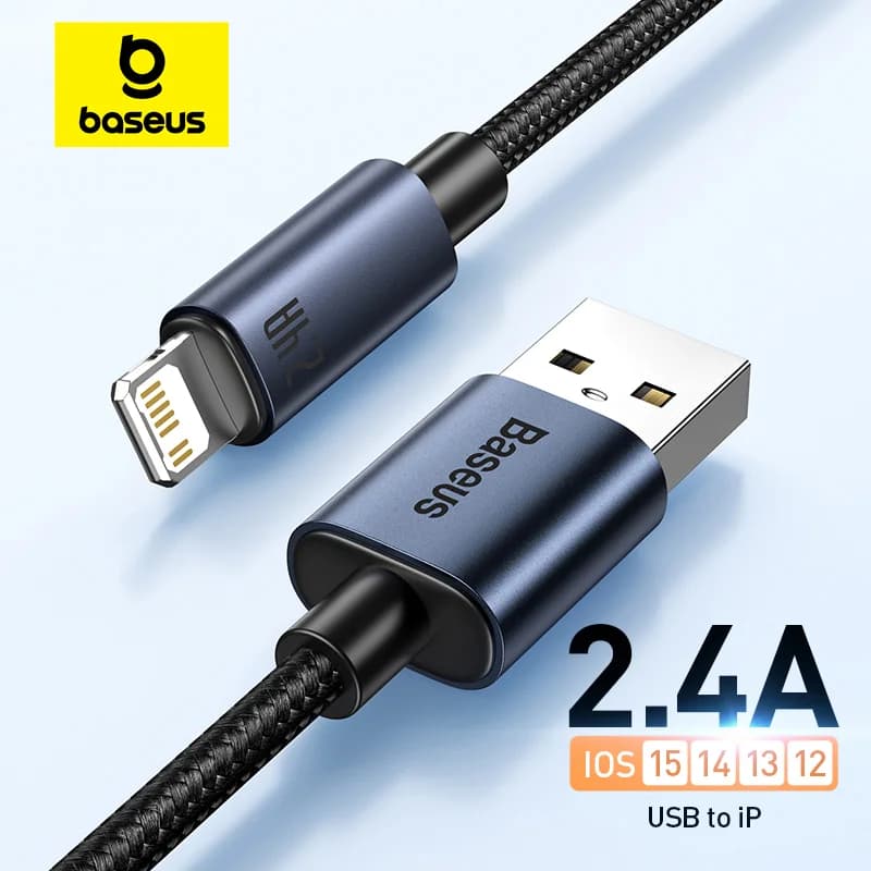 Кабель USB-A — Lightning, быстрая зарядка 2.4A
