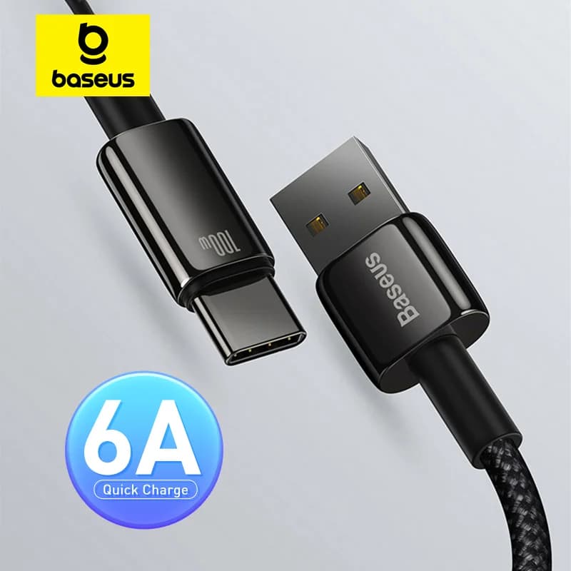 Кабель данных USB-C с быстрой зарядкой, поддержка 100W